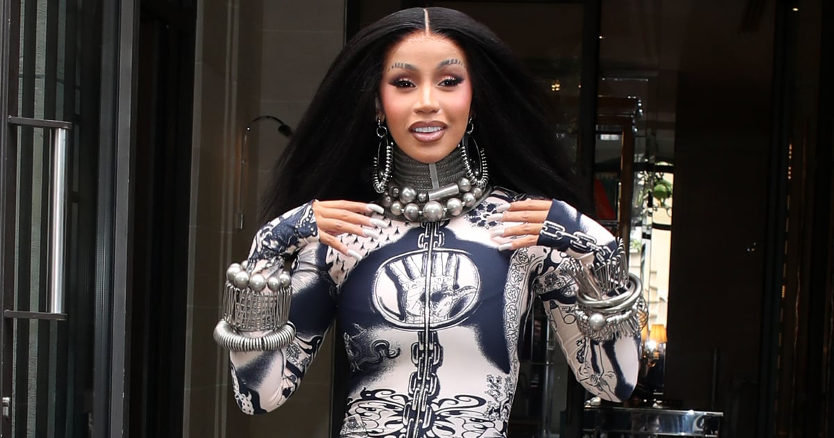 Наряды Cardi B на Неделе высокой моды в Париже 2023